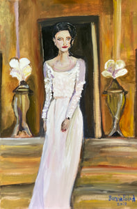 Lady in White Dress